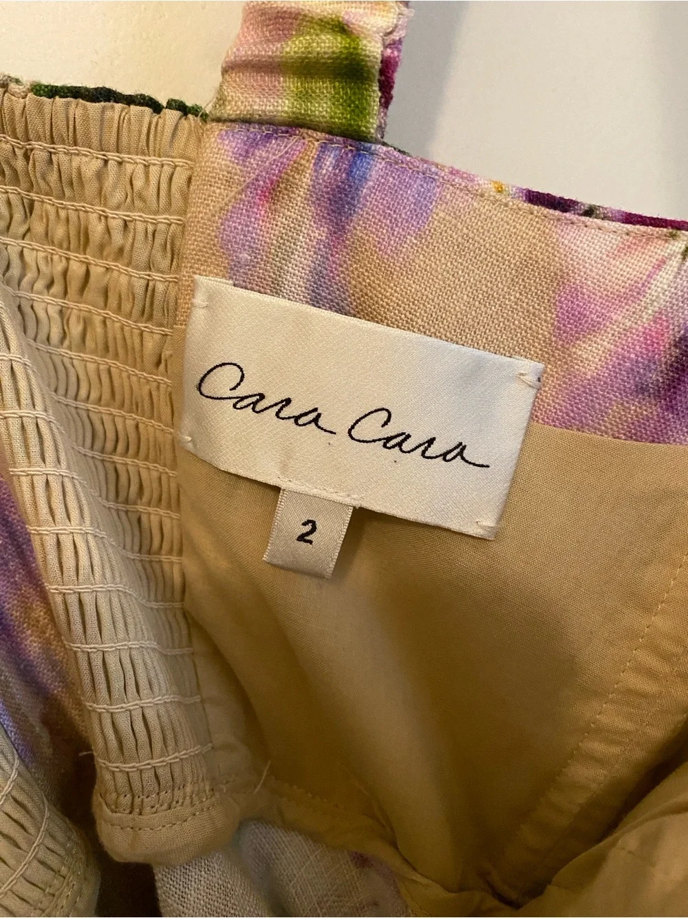 EUC Cara Cara Calypso Midi Dress Wisteria floral print Size 2 - Picture 5 of 10